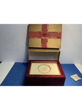 Lenox Wooden Picture Frame Musical Jewelry Box Vintage